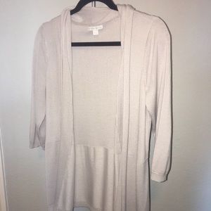 Grey Silver Open Cardigan